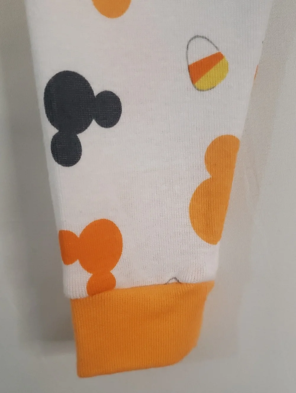 Disney Baby Mickey Mouse Orange & White Kids Halloween Pajama Set